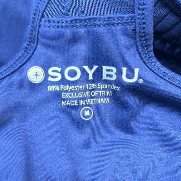 Soybu Paschi Tank Top Women's Medium Catalina Navy Racerback Built in Bra NWT - Picture 9 of 11